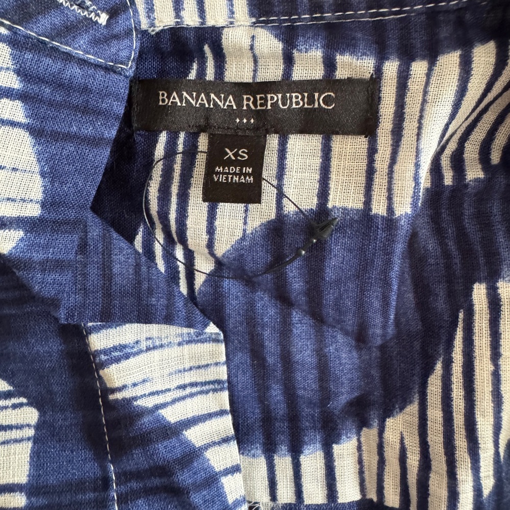 NWOT Banana Republic Blue and White Woman size XS - Picture 4 of 7